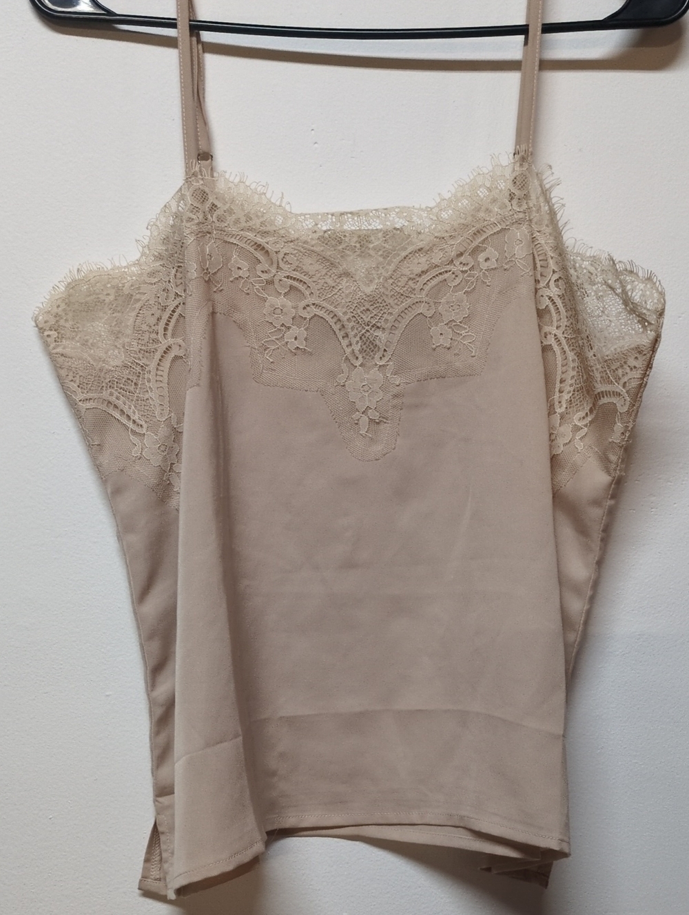 Lulus Champagne Lace Trim Cami Top Size Large